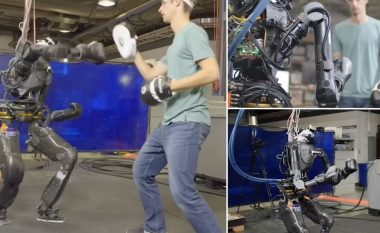 Roboti gjigant humanoid në rolin e boksierit, bën lëvizje të ngjashme me ato të profesionistëve të këtij sporti