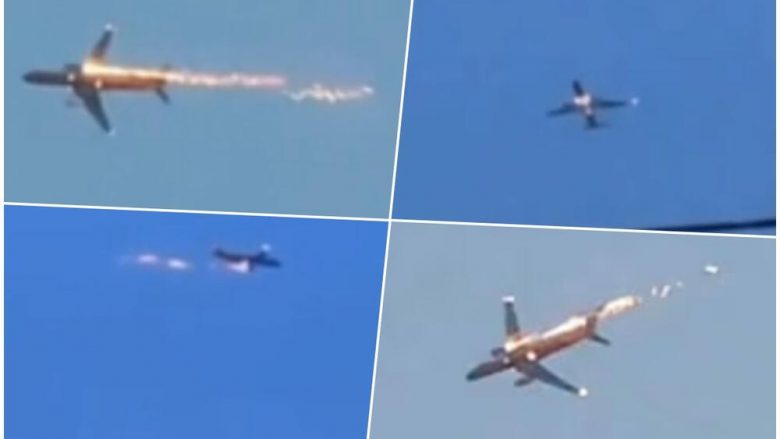 Shpërthen njëri nga dy motorët e aeroplanit rus për transportimin e mallrave, piloti detyrohet të derdh derivatin para se të bëjë ulje emergjente