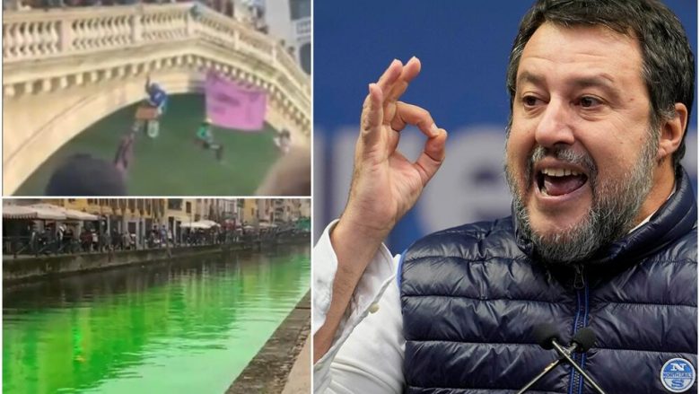 Aktivistët lëshojnë lëng të gjelbër në ujërat në gjithë italianë, reagojnë autoritetet – kërkojnë burgimin e tyre