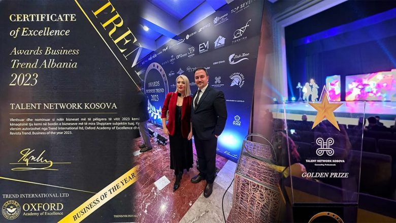 “Talent Network Kosova” fitues i një prej çmimeve të ekselencës së biznesit të vitit 2023