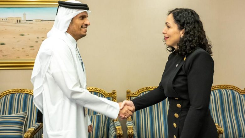 Osmani takohet me kryeministrin e Katarit, e falënderon për mbështetjen
