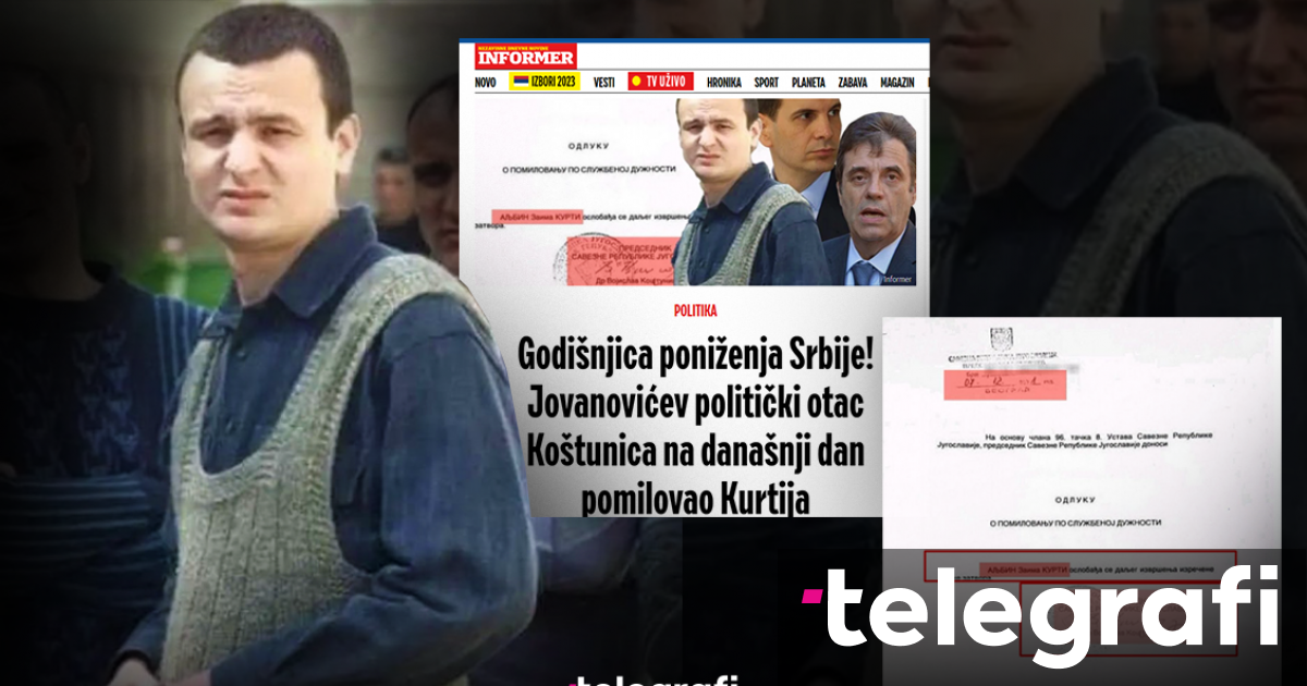 Mediat e afërta me Vuçiqin në Serbi akuzojnë Koshtunicën për lirimin e Kurtit nga burgu në vitin 2001