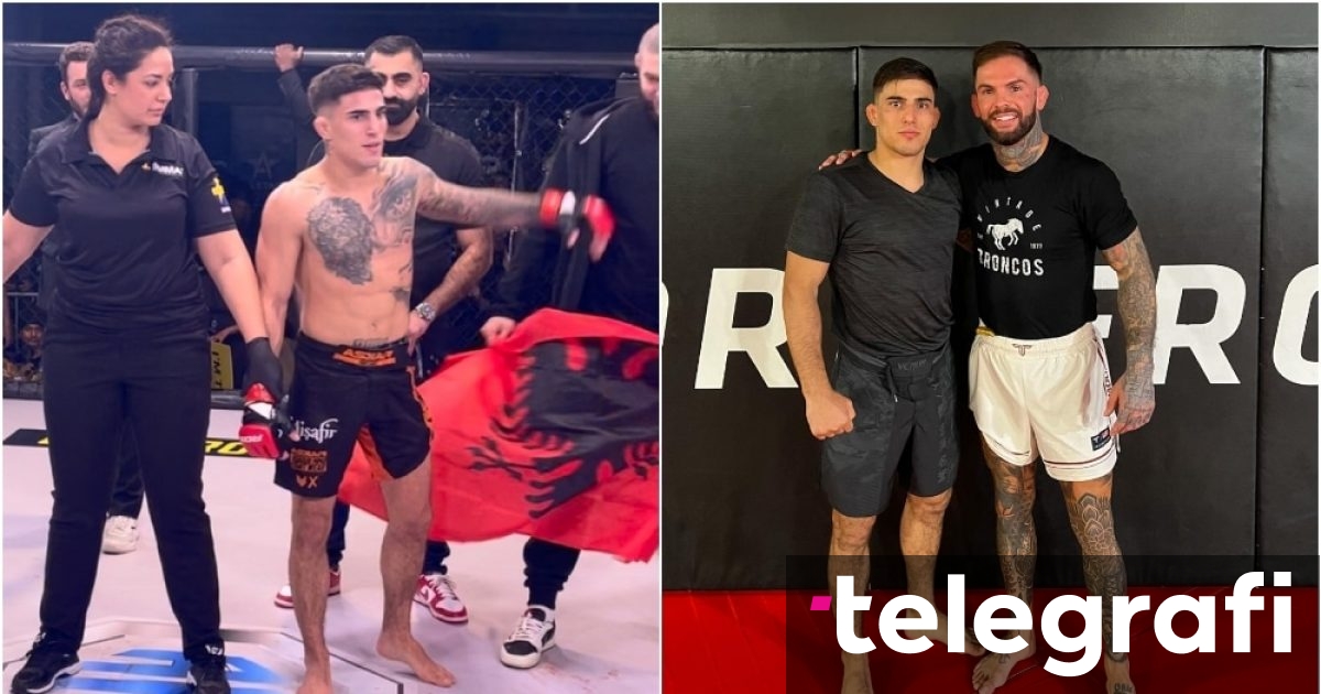 Bernardo Sopaj me fitore fantastike në MMA, feston me flamurin shqiptar