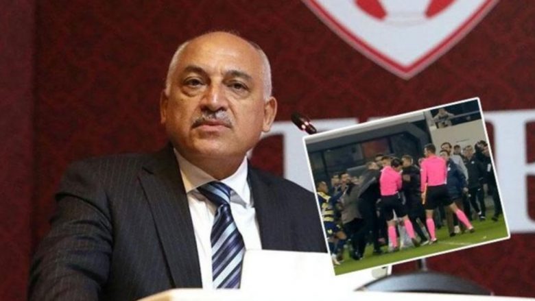 Presidenti i Federatës Turke të Futbollit bën një deklaratë rreth rrahjes së gjyqtarit dhe tregon kur rifillon kampionati