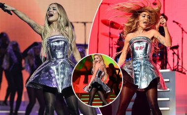 Rita Ora ‘elektrizon’ skenën në ‘The O2 Arena’ të Londrës, ndërsa performon në eventin e fundvitit “Jingle Bell Ball”