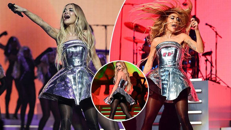 Rita Ora ‘elektrizon’ skenën në ‘The O2 Arena’ të Londrës, ndërsa performon në eventin e fundvitit “Jingle Bell Ball”