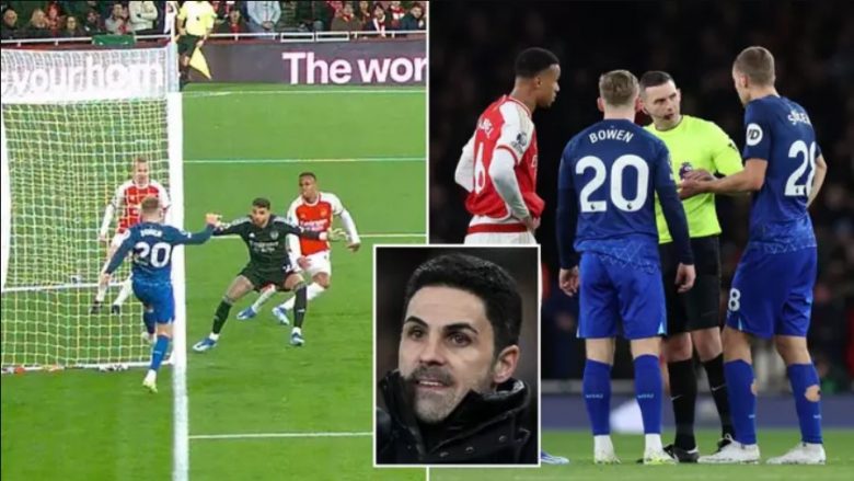 Eksperti i referimit tregon arsyen pse goli i Soucek ndaj Arsenalit u pranua nga gjyqtari