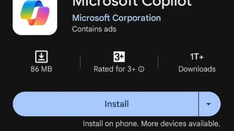 Ndihmësi i Microsoftit, Copilot AI ka arritur në Android ​