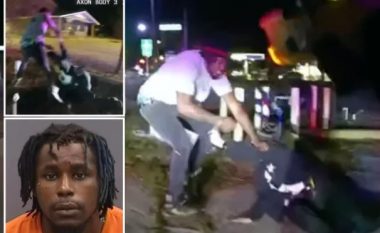 Momenti kur një i prangosur tërheq zvarrë një polic në Florida