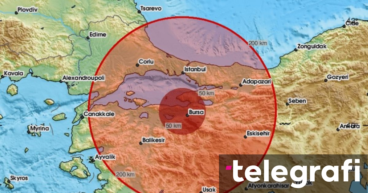 Bursa e Turqisë goditet nga një tërmet 5.1 ballë, u ndje edhe në Stamboll – një tjetër dridhje toke u regjistrua tre minuta më vonë