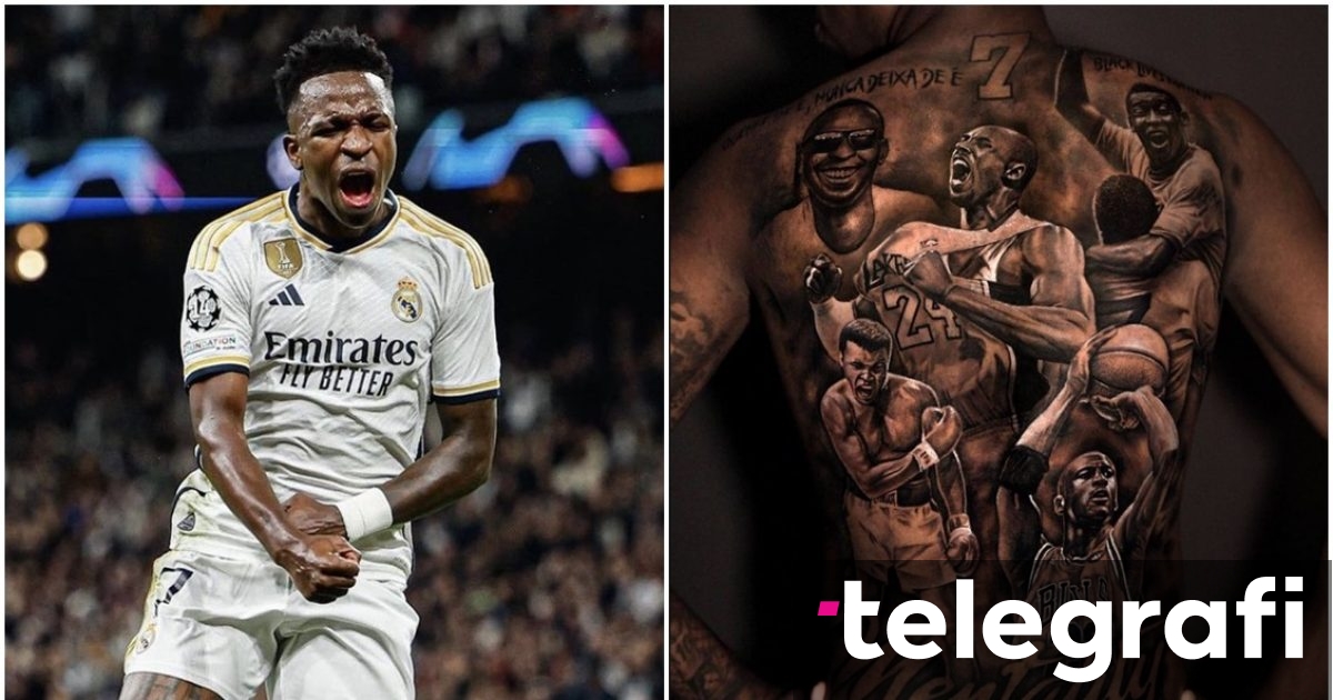 Vinicius Jr's spectacular tattoo on his back that is causing a stir and ...