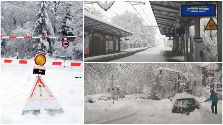 Reshjet e mëdha të borës pengojnë udhëtimet në Gjermani, Zvicër dhe Austri – qindra fluturime janë shtyrë ose anuluar