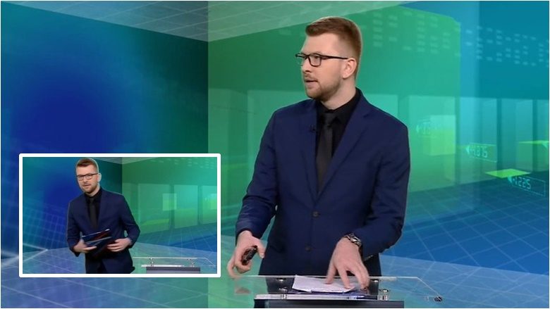 Momenti kur kanali televiziv shtetëror polak ndërpret transmetimin, pas vendimit të qeverisë së re të kryeministrit Donald Tusk
