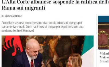 Reagime në Itali për pezullimin e marrëveshjes së emigrantëve, mediat raportojnë vendimin e Gjykatës Kushtetuese në Shqipëri