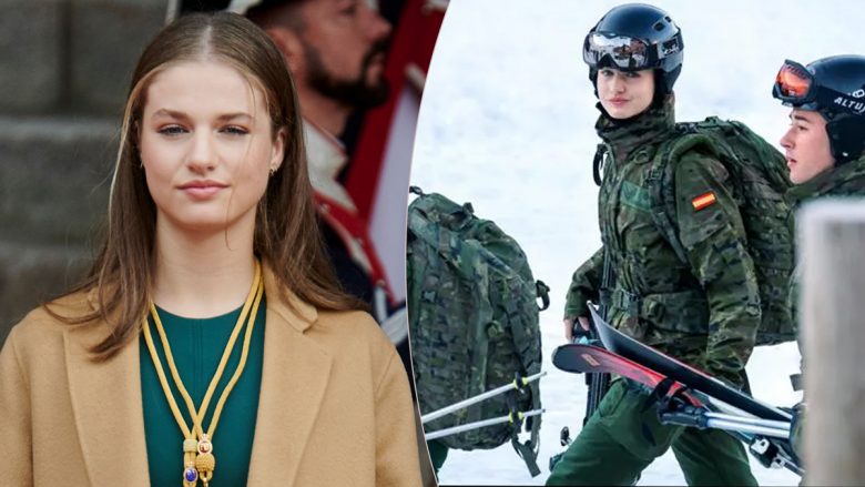 Nga fustani në uniformë ushtarake: Princesha spanjolle fotografohet gjatë stërvitjeve