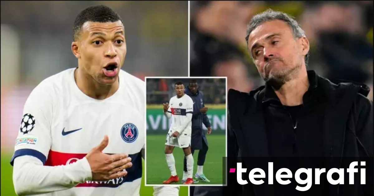 Mbappe u largua i frustruar me Luis Enriquen pas barazimit të PSG-së kundër Dortmundit