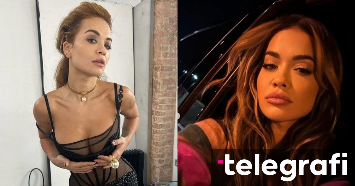 Rita Ora shfaqet atraktive me një fustan Versace të zi gjysmë të tejdukshëm, në imazhet në Instagram