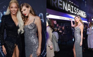 Taylor Swift dhe Beyonce duken mahnitëse teksa pozojnë së bashku në premierën e filmit “Renaissance”: Jam ftuar në Londër Mbretëresha