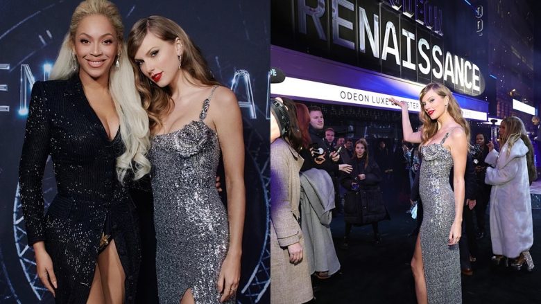 Taylor Swift dhe Beyonce duken mahnitëse teksa pozojnë së bashku në premierën e filmit “Renaissance”: Jam ftuar në Londër Mbretëresha