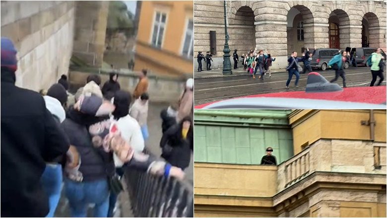 Vritet sulmuesi, pamje që tregojnë panikun e krijuar nga të shtënat me armë që lanë disa të vdekur në qendër të Pragës