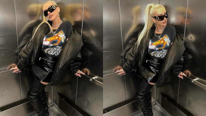 Christina Aguilera shfaqet me stilin e saj unik, për ditëlindjen e saj të 43-të në Las Vegas