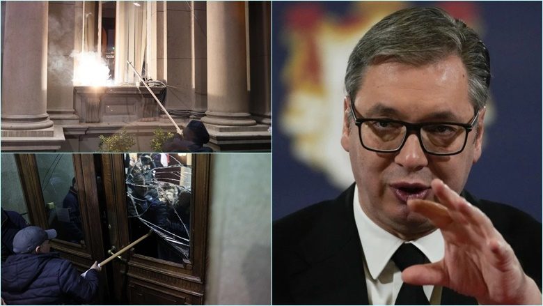 Vuçiq thirri takim urgjent të Këshillit të Sigurisë Kombëtare – detaje të tjera rreth protestave të dhunshme në Beograd