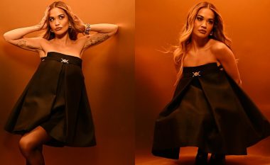 Rita Ora shkëlqen në një fustan të shkurtë, ndërsa bashkohet me bashkëshortin Taika Waititi në darkën e “Business Of Fashion”