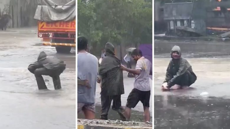 Shiu përmbyti qytetin, por shikoni çfarë po bën një qytetar kinez