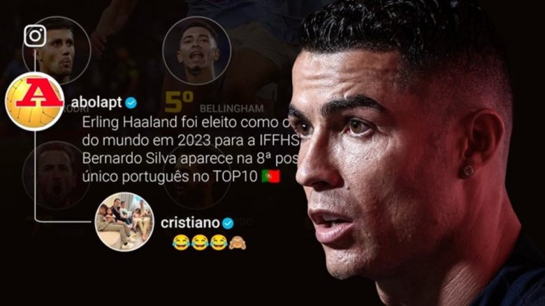 Reagimi i i Ronaldos pasi zbuloi se nuk është në top 10 lojtarët në botë