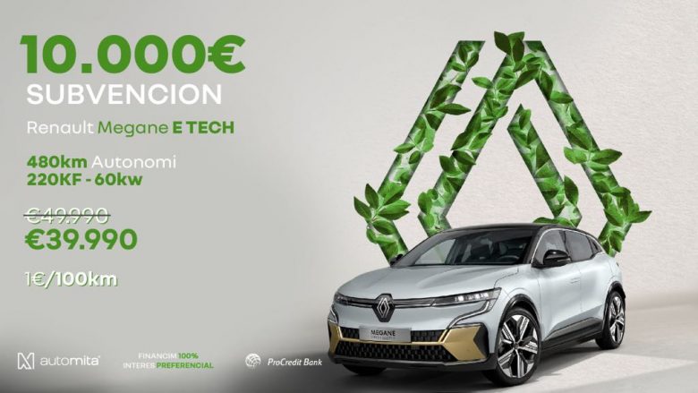  Subvencion 10,000€ dhe rimbushje e veturës falas – Oferta e Auto Mita dhe ProCredit Bank