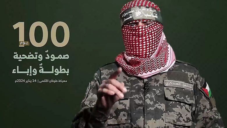 Zëdhënësi i Hamasit mban fjalim për 100 ditët e luftës mes këtij grupi militant dhe ushtrisë izraelite