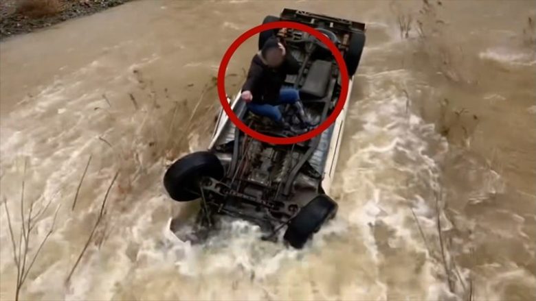 U rrokullis me veturë në liqen, gruaja nga Kalifornia qëndron mbi mjet për 14 orë – shpëtohet me helikopter nga autoritetet