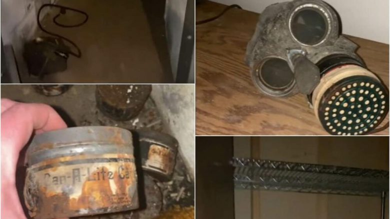 Vajza nga SHBA zbuloi bunkerin në bodrumin e shtëpisë së gjyshes, hasi në një derë të “fshehtë” – brenda gjeti maska gazi