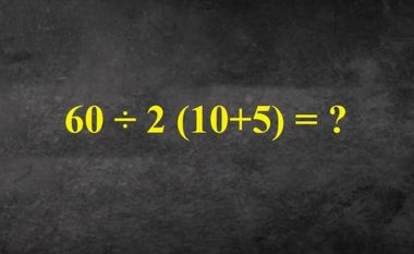 90 për qind e njerëzve nuk mund ta zgjidhin këtë problem matematikor