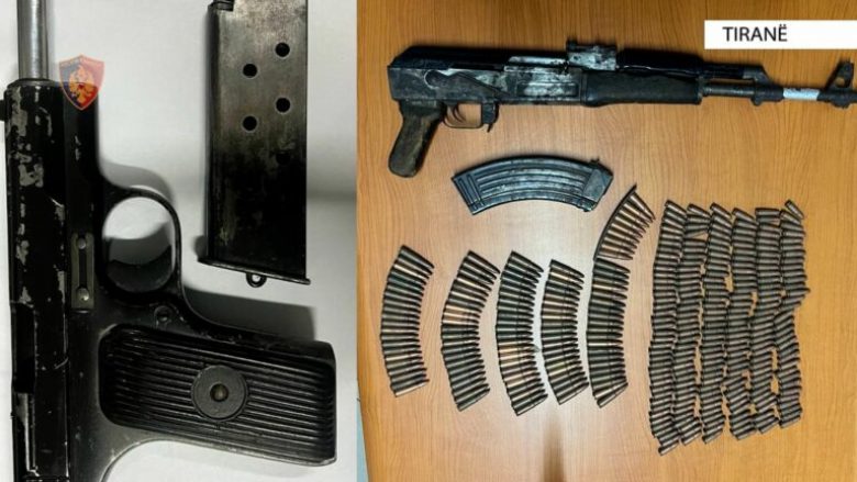 Trafikonin armë në Tiranë, arrestohen tre persona
