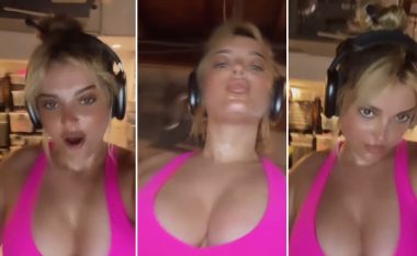 Bebe Rexha publikon video provokuese nga palestra, teksa bën ‘cardio’ nën ritmet e këngës së saj të re