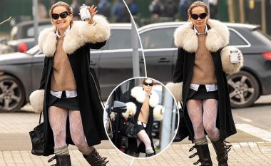 Rita Ora duket tejet me stil në Londër, teksa realizon një tjetër fotosesion për markën e modës “Primark”