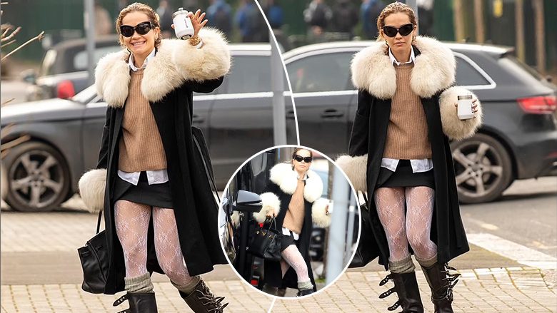 Rita Ora duket tejet me stil në Londër, teksa realizon një tjetër fotosesion për markën e modës “Primark”