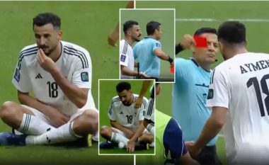 Shënoi gol në Kupën e Azisë, sulmuesi irakian u përjashtua me të kuq për një aryse qesharake