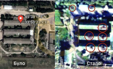 Inteligjenca ushtarake ukrainase: Pamjet satelitore konfirmojnë sulmet në magazinat e municioneve në Krime