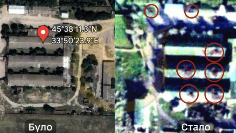 Inteligjenca ushtarake ukrainase: Pamjet satelitore konfirmojnë sulmet në magazinat e municioneve në Krime