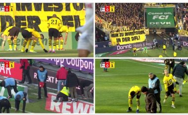 Tifozët e Koln dhe Borussia Dortmund bëhen bashkë, protestojnë për investimet e huaja në futbollin gjerman