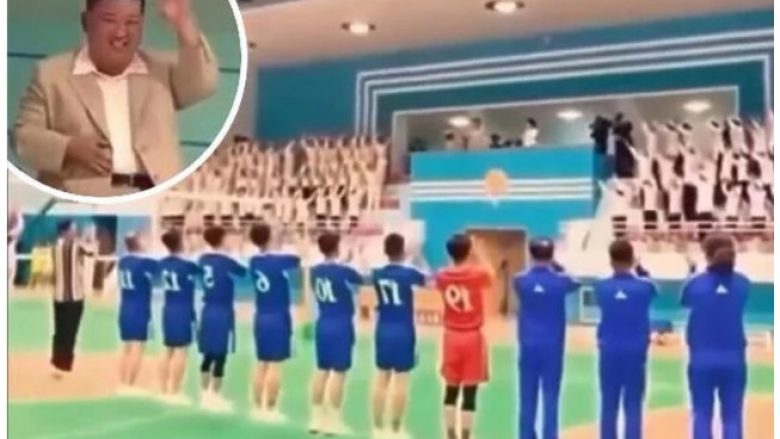 Kim Jong-un në palestër, volejbollistët dhe shikuesit duartrokasin si të “çmendur”