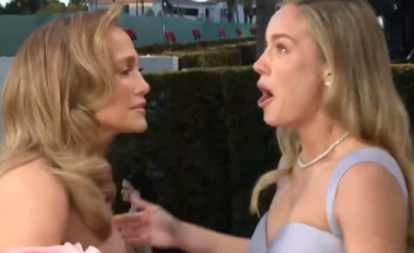 Moment epik: Brie Larson fillon të qaj teksa takohet me Jennifer Lopez në Golden Globes