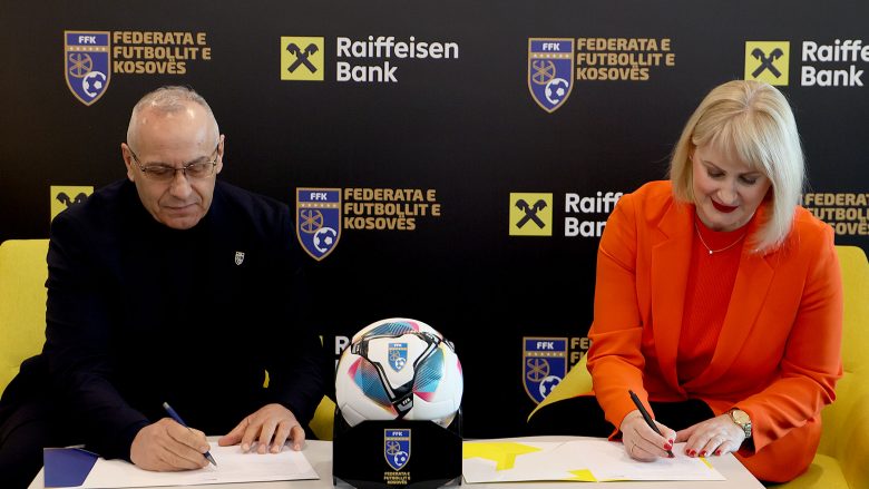Liga e Parë me sponsor të ri, FFK dhe Banka Raiffeisen nënshkruajnë marrëveshjen e partneritetit