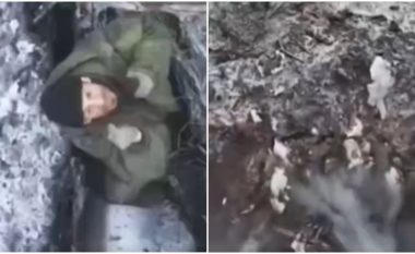 Ia tregoi gishtin e mesëm dronit ukrainas, ushtari rus e pëson keq pas disa sekondave, kur granatat i erdhën nga qielli