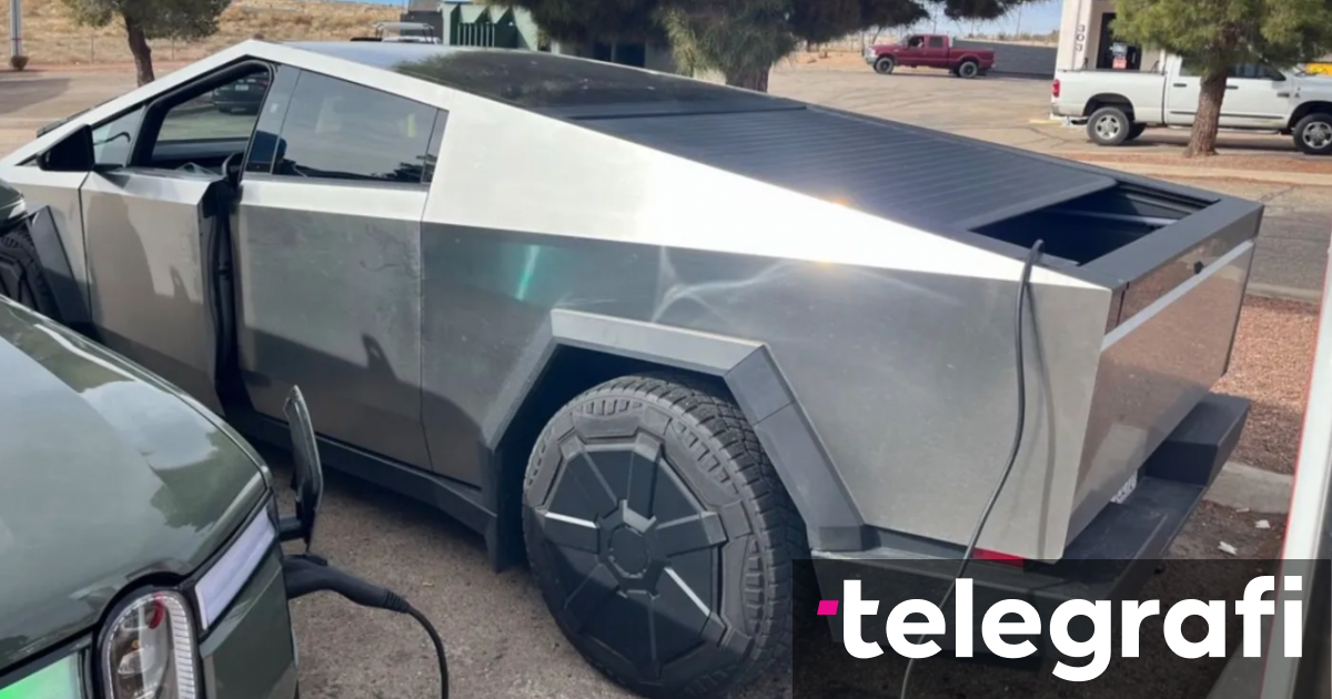 Cybertruck i Tesla-s mbushi një kamionçinë elektrike Rivian R1T