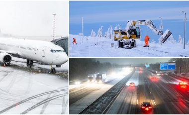 Stuhia e fortë dimërore në Gjermani – anulohen qindra fluturime në aeroportin më të ngarkuar, aeroplanët rrezikojnë të ngrijnë në pistë