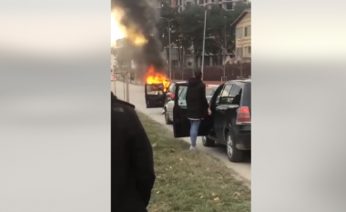 Përfshihet nga zjarri një veturë në Gjilan, s’ka të lënduar