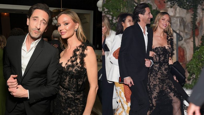 Georgina Chapman dhe Adrien Brody shkëlqejnë me elegancë, derisa shkonin për në “Emmys”
